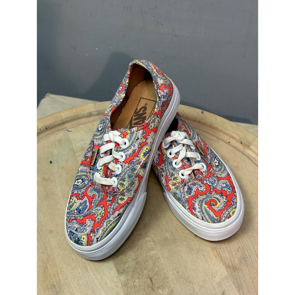Vans UltraCush Sneakers Womens 5‎ Paisley Red Blue Yellow Low Floral 721356